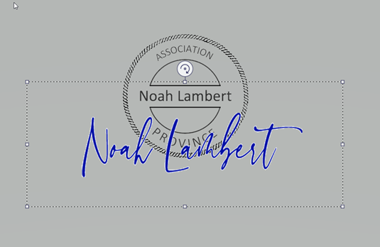 I would like to add my signature image over my electronic seal image ...